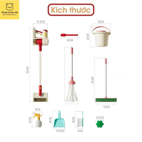 Đồ chơi máy hút bụi cho bé, 3 đầu hút, sử dụng pin, đồ chơi dọn dẹp nhà cửa