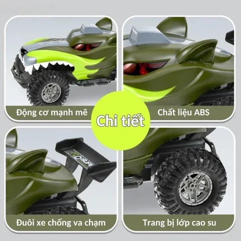 Xe điều khiển địa hình chó sói, 7 động tác, có sạc, xe ô tô điều khiển tốc độ cao