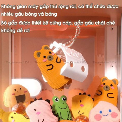 Máy gắp thú Thỏ tinh nghịch giá rẻ size to, có thời gian/nhạc/đèn, đồ chơi gắp gấu mini