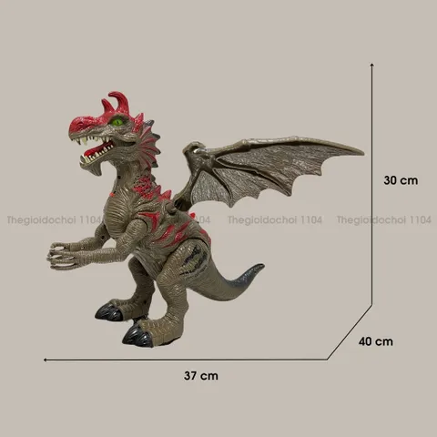 Đồ chơi Khủng Long đẻ trứng, có cánh, biết đi, có đèn, kêu grầm grừ