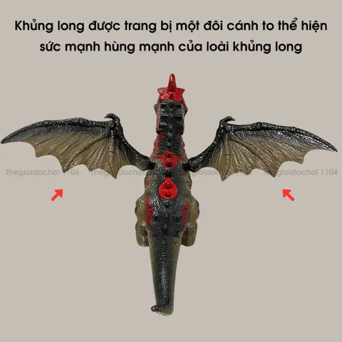 Đồ chơi Khủng Long đẻ trứng, có cánh, biết đi, có đèn, kêu grầm grừ