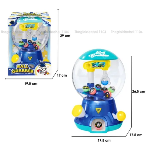 Máy gắp bóng mini BALL GRABBER kèm 8 quả banh, có nhạc, máy bắt bóng mini