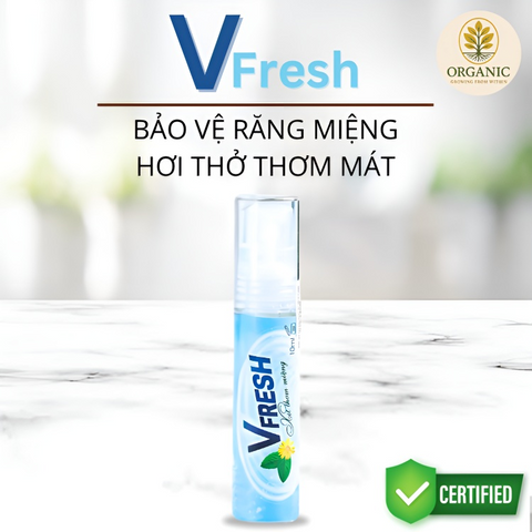Xịt thơm miệng Vfresh Thảo Mộc Bạc Hà - Giải Pháp Hơi Thở Tươi Mát, Tự Tin Giao Tiếp Mọi Lúc Mọi Nơi