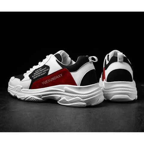Giày Sneaker Nam G22 Trắng Đỏ - Da Cao Cấp Thoáng Khí, Phong Cách Trẻ Trung, Đi Học Đi Chơi, Dây Buộc Thể Thao