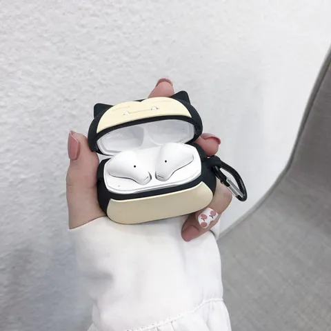 Vỏ Bọc AirPods Silicon Dẻo - Mèo Béo Pokemon Cho AirPods 1 2 PRO - Phụ Kiện Tai Nghe Siêu Cute
