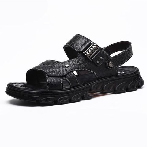 Dép Da Nam Cao Cấp D6 CP336 - Sandal Thời Trang Mẫu Mới Dễ Phối Đồ, Lịch Sự, Đi Học, Đi Chơi, Đi Làm