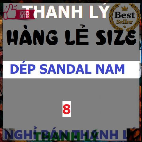 ⭐ ⭐ ⭐ (HÀNG LẺ SIZE - số 8 ) Dép quai ngang, quai chéo , Sandal NAM mới đẹp còn ít lẻ size các mã ,hàng tồn xả hàng nhan