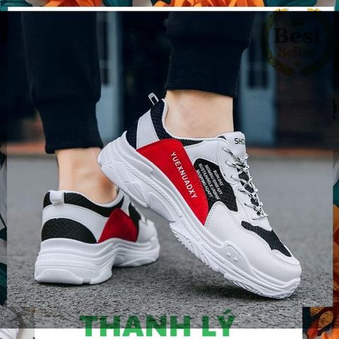 Giày Thể Thao Sneaker Nam G22 Trắng-Đỏ, Phong Cách Trẻ Trung, Chất Da, Size 39-44 - Sự Lựa Chọn Tuyệt Vời Cho Nam Giới