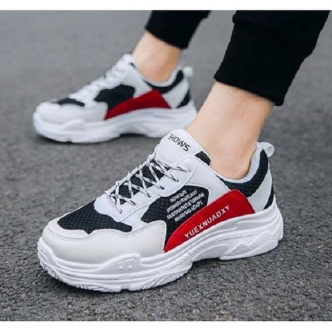 Giày Thể Thao Sneaker Nam G22 Trắng-Đỏ, Phong Cách Trẻ Trung, Chất Da, Size 39-44 - Sự Lựa Chọn Tuyệt Vời Cho Nam Giới