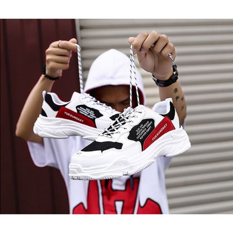 Giày Thể Thao Sneaker Nam G22 Trắng-Đỏ, Phong Cách Trẻ Trung, Chất Da, Size 39-44 - Sự Lựa Chọn Tuyệt Vời Cho Nam Giới