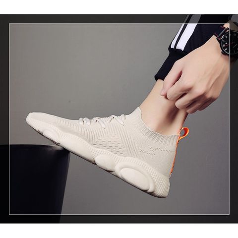 Giày Thể Thao Nam Sneaker G12 - Cổ Thấp, Đế Bằng, Thoáng Khí, Phong Cách Hàn Quốc, Lý Tưởng Đi Học và Đi Chơi, Màu Kem Sang Trọng