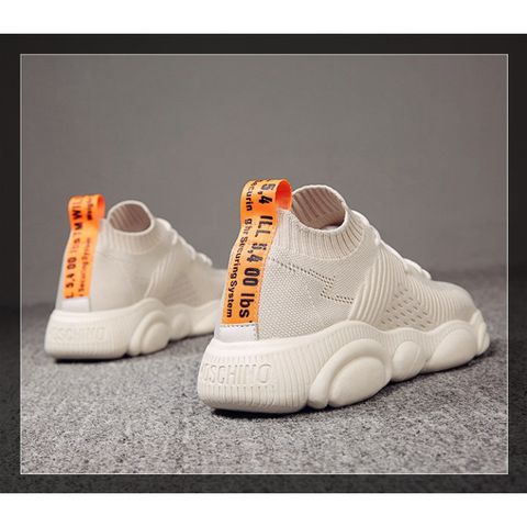 Giày Thể Thao Nam Sneaker G12 (Màu Kem) Cao Cấp Đế Bằng, Thoáng Khí, Phong Cách Hàn Quốc, Đi Học, Đi Chơi