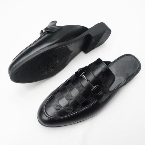 Giày Sục Nam Da Lì Dập Vân Thời Trang - Đế Khâu Chắc Chắn, Dễ Phối Đồ, Phong Cách Đi Làm, Đi Học, Đi Chơi