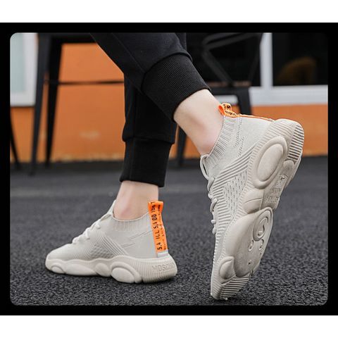 Giày Sneaker Nam G12 Kem - Thể Thao Cao Cấp Phong Cách Trẻ Trung - Dễ Dàng Phối Đồ, Đi Học, Đi Chơi, Thiết Kế Thoáng Khí