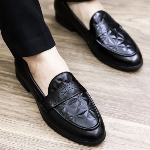 Giày Tây Nam Da Mềm Đế Cao Su Họa Tiết 3D, Thoải Mái, Dễ Phối Đồ - Sản Phẩm Chất Lượng Cao Phù Hợp Đi Học, Đi Chơi, Đi Làm