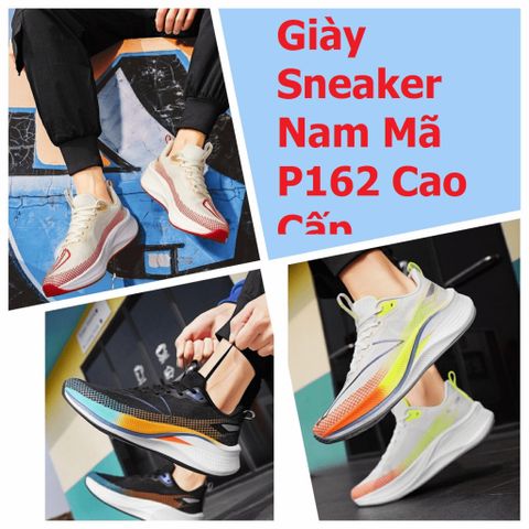 Giày Nam P162 Sneaker Cao Cấp Phong Cách Hàn Quốc - Thời Trang Trẻ Trung, Lý Tưởng Đi Học, Đi Chơi