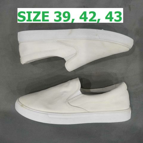 Giày Lười Nam G16 TRẮNG - Slip-on Thoáng Khí, Cổ Thấp, Dễ Phối Đồ, Xu Hướng Thời Trang - Hàng Chất Lượng, Số Lượng Ít