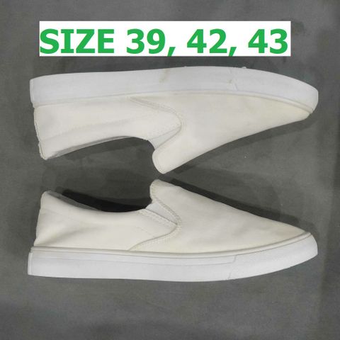 Giày Lười Nam Slip-on G16 Trắng - Thoáng Khí, Đế Bằng, Phối Đồ Dễ Dàng, Sale Thanh Lý Số Lượng Ít, Hình Ảnh Thật