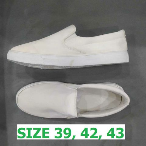 Giày Lười Nam Slip-on G16 Trắng - Thoáng Khí, Đế Bằng, Phối Đồ Dễ Dàng, Sale Thanh Lý Số Lượng Ít, Hình Ảnh Thật