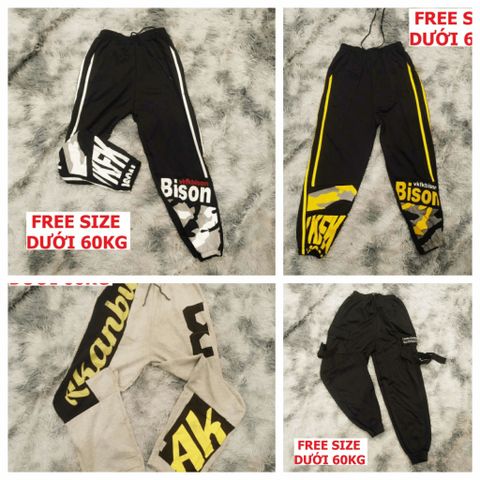 Quần Jogger Thể Thao Unisex Dưới 60kg - Thoáng Mát, Dễ Phối Đồ, Phù Hợp Tập Gym và Các Hoạt Động Thể Thao Khác