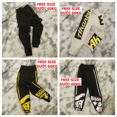 Quần Jogger Thể Thao Unisex Dành Cho Nam Nữ - Phong Cách Trẻ Trung, Thoải Mái Tập Gym, FREESIZE Dưới 60kg, Xả Lỗ Hot!