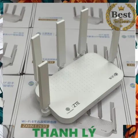 ⭐ ⭐ ⭐ Tận Hưởng Kết Nối Mạng Mạnh Mẽ với Bộ Phát Router Wifi6 ZTE E2633  AX3000 Mbps ( Mới 100% Fullbox ) WIFI 6 Mạng ME