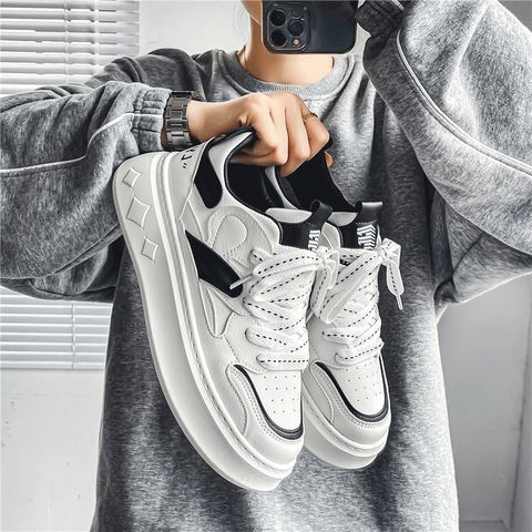 Giày Thể Thao Nam Sneakers Đế Bằng Hàn Quốc Mã GH28 - Thời Trang Mới Dễ Phối Đồ, Siêu Hack Dáng, Đi Học Đi Chơi