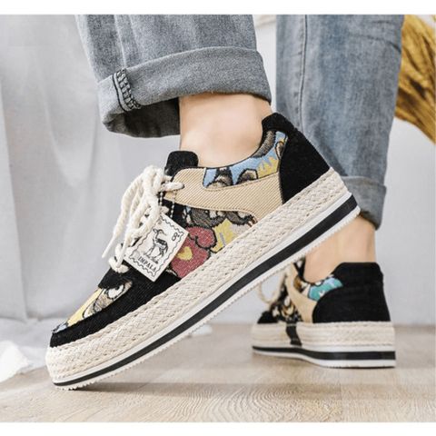 Giày Nam Thổ Cẩm Mẫu Mới Kiểu Dáng Trẻ Trung, Năng Động, Hot Trend - Mã 397 Dễ Phối Đồ Thời Trang