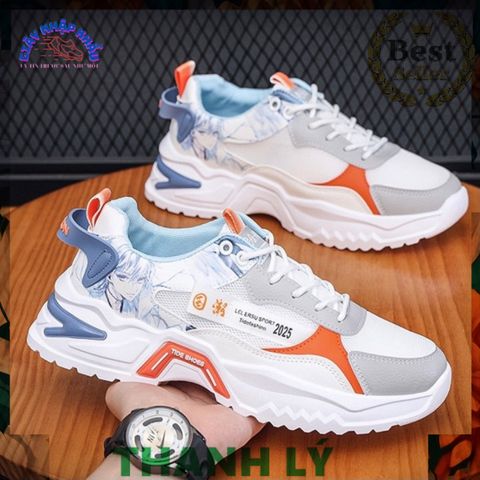 Giày Thể Thao Sneaker Nam TIDE SHOESS Gót Hình Người Thời Trang Mới - Đi Học, Đi Chơi, Dễ Phối Đồ, Chất Lượng Cao