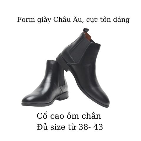 Giày Boots Nam Chelsea Classic - Đế Khâu Sang Trọng, Thời Trang Dễ Phối, Chống Trơn Trượt, Dành Cho Phong Cách Hiện Đại