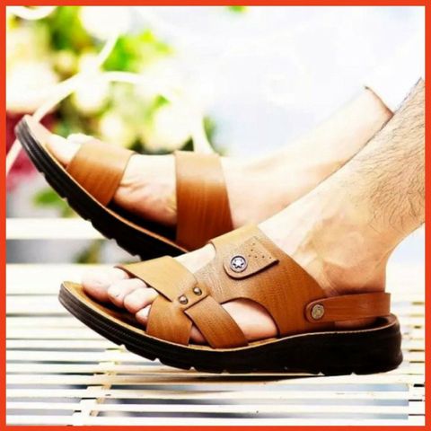 Dép Nam Da Bò Cao Cấp - Bảo Hành 1 Năm, Siêu Bền & Thời Trang Mới - Giày Quai Da Chất Lượng, Dễ Phối Đồ
