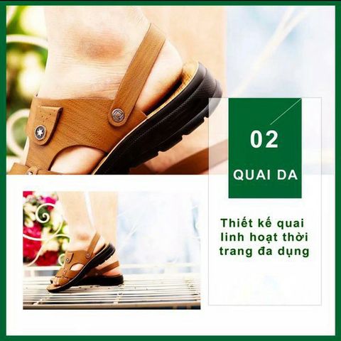 Dép Nam Da Bò Cao Cấp - Bảo Hành 1 Năm, Siêu Bền & Thời Trang Mới - Giày Quai Da Chất Lượng, Dễ Phối Đồ