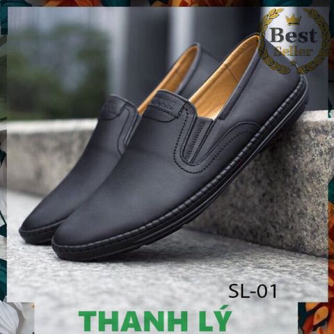 Giày Lười Nam Da Bò Cao Cấp - Phong Cách Trẻ Trung, Năng Động, Chất Liệu Đế Cao Su Êm - Hàng Xuất Khẩu Chính Hãng