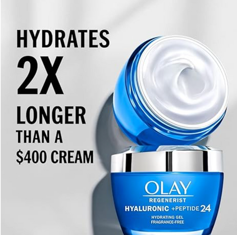 Kem Olay Hyaluronic Peptide 24 Hydrating Gel Fragrance Free 48G