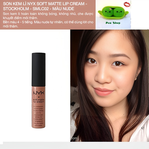 Son mini NYX Soft Matte Lip Cream - SMLC 02 Stockholm - màu nude 240832
