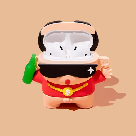 Vỏ Bọc Airpods Silicon Dẻo - Thiết Kế SHIN Tài Phiệt Cho Hộp Sạc AirPods 1 2 - Phụ Kiện Thời Trang Tai Nghe
