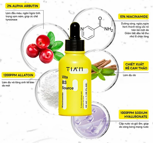 Serum Dưỡng Trắng Phục Hồi Tia'm B3 Source 