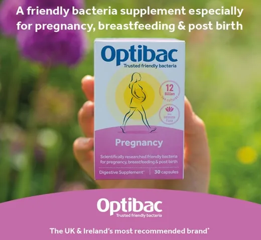 (Hàng nhập khẩu) Men vi sinh cho bà bầu Optibac Pregnancy hộp 30 viên