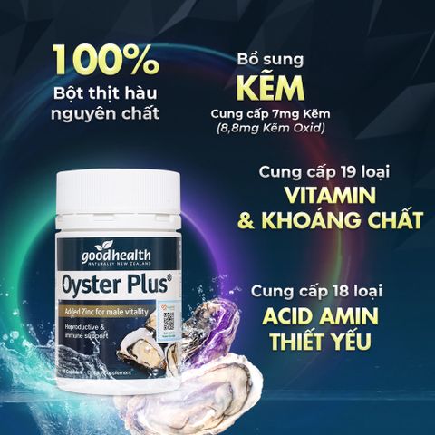 (Hàng nhập khẩu) Tinh chất hàu Goodhealth Oyster Plus New Zealand 60 viên 