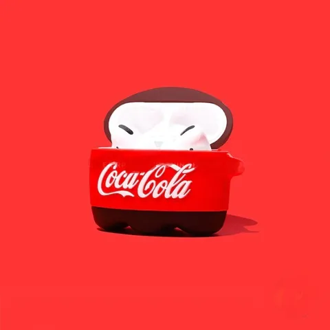 [ ᴄᴀꜱᴇ ᴀɪʀᴘᴏᴅ ]  Vỏ Bọc Airpods 1 2 PRO ( Chai nước ngọt Coca Cola ) Cho Hộp Sạc Tai Nghe AirPods 1 2 PRO