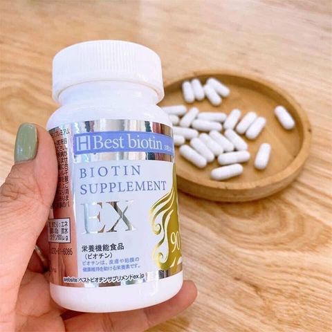Viên uống hỗ trợ mọc tóc Best Biotin Supplement EX Nhật Bản - 90 viên, bổ sung dinh dưỡng cho tóc khỏe, dài, và dày tự nhiên.
