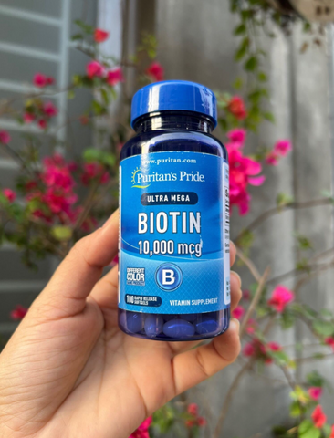 Viên uống mọc tóc Puritans Pride Ultra Mega Biotin 10000 Mcg 100 viên