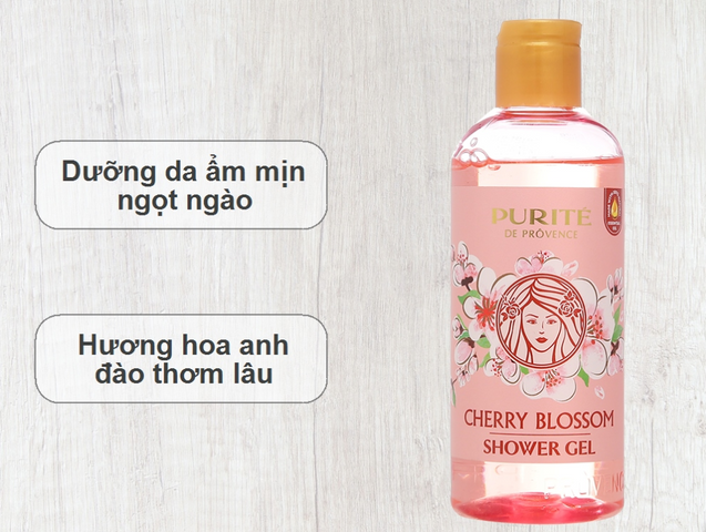 Sữa Tắm Purité 250ml Hoa Anh Đào - Dưỡng ẩm, Hương Thơm Quyến Rũ, Phù Hợp Với Mọi Loại Da, Chăm Sóc Làn Da Từ Thiên Nhiên