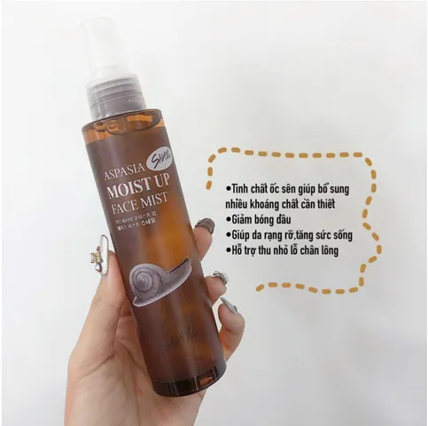 Xịt khoáng aspasia ốc sên - 150ml