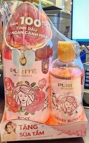 Sữa Tắm Purité Hoa Hồng 850ml - Vương Quốc Hoa Hồng Tự Nhiên, Dưỡng Ẩm Mịn Màng, Thư Giãn Mỗi Ngày