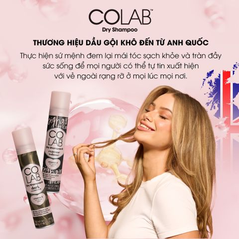 Dầu Gội Khô Colab Pro 200ml - Tạo Phồng Gấp 5 Lần, Che Khuyết Điểm Chân Tóc, Thích Hợp Dùng Ngày Đêm, Hương Dừa Tươi Quyến Rũ