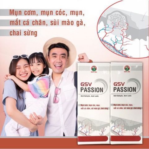 Kem Bôi GSV Passion Giảm Mụn Cóc, Mụn Cơm, Mụn Mắt Cá Chân, Sùi Mào Gà, Chai Sừng  - 15ml