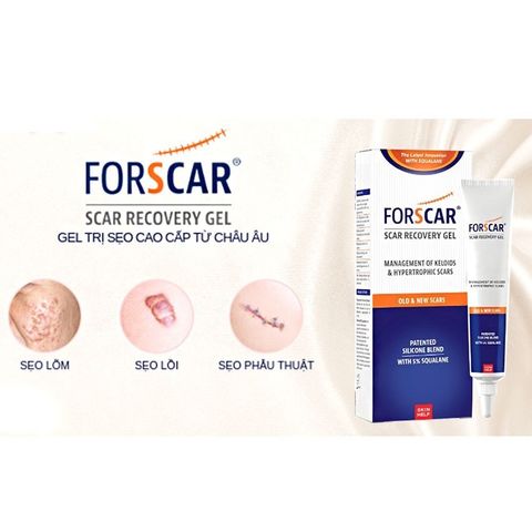 Gel Làm Mờ Sẹo Lồi, Lõm & Phẫu Thuật Forscar - Giảm Ngứa, Mờ Vết Sẹo - 10g