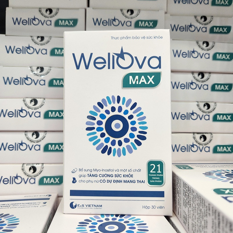 Viên Uống WellOva Max - Hỗ Trợ Sức Khỏe Sinh Sản Nữ Giới, Tăng Cường Khả Năng Thụ Thai Tự Nhiên, Hộp 30 Viên
