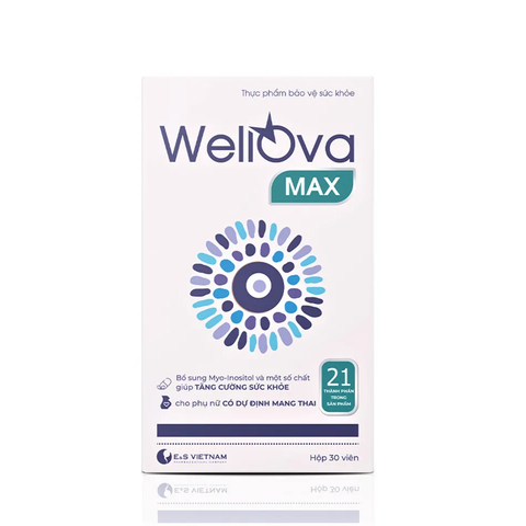 Viên Uống WellOva Max - Hỗ Trợ Sức Khỏe Sinh Sản Nữ Giới, Tăng Cường Khả Năng Thụ Thai Tự Nhiên, Hộp 30 Viên